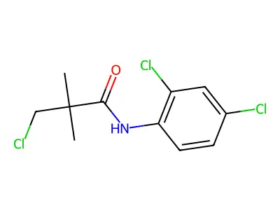 3-chloro-N-(2,4-dichlorophenyl)-2,2-dimethylpropanamide structure