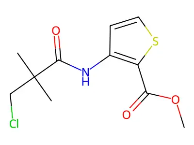 Methyl 3-[(3-chloro-2,2-dimethylpropanoyl)amino]-2-thiophenecarboxylate structure