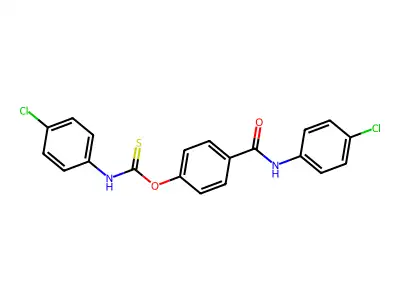 1-[(4-Chloroanilino)carbonyl]-4-{[(4-chloroanilino)carbothioyl]oxy}benzene structure