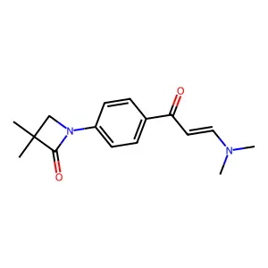 1-{4-[3-(Dimethylamino)prop-2-enoyl]phenyl}-3,3-dimethylazetidin-2-one structure