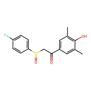 2-[(4-Fluorophenyl)sulfinyl]-1-(4-hydroxy-3,5-dimethylphenyl)-1-ethanone structure
