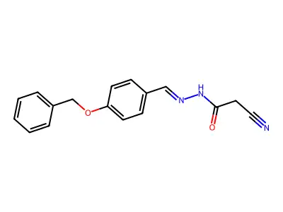 N'-{[4-(benzyloxy)phenyl]methylene}-2-cyanoacetohydrazide structure