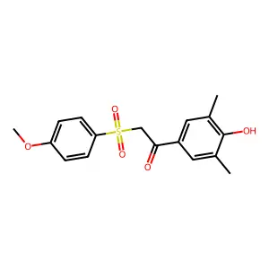 1-(4-Hydroxy-3,5-dimethylphenyl)-2-[(4-methoxyphenyl)sulfonyl]-1-ethanone structure