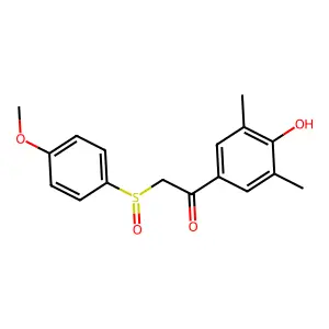 1-(4-Hydroxy-3,5-dimethylphenyl)-2-[(4-methoxyphenyl)sulfinyl]-1-ethanone structure