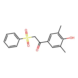 1-(4-Hydroxy-3,5-dimethylphenyl)-2-(phenylsulfonyl)-1-ethanone structure