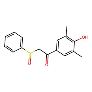 1-(4-Hydroxy-3,5-dimethylphenyl)-2-(phenylsulfinyl)-1-ethanone structure