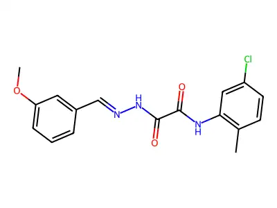 2-[(5-Chloro-2-methylphenyl)amino]-2-oxoacetic acid 2-[(3-methoxyphenyl)methylene]hydrazide structure
