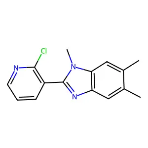 2-(2-chloropyridin-3-yl)-1,5,6-trimethyl-1H-1,3-benzodiazole structure