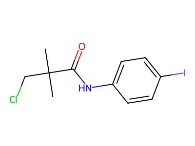 3-chloro-N-(4-iodophenyl)-2,2-dimethylpropanamide structure