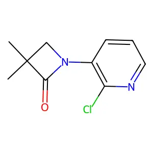 1-(2-Chloropyridin-3-yl)-3,3-dimethylazetidin-2-one structure