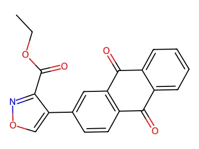 Ethyl 4-(9,10-dioxoanthracen-2-yl)-1,2-oxazole-3-carboxylate structure