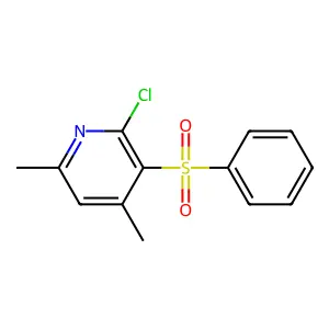 3-(Benzenesulfonyl)-2-chloro-4,6-dimethylpyridine structure