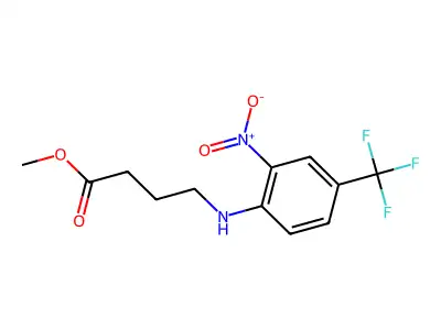 Methyl 4-[2-nitro-4-(trifluoromethyl)anilino]butanoate structure