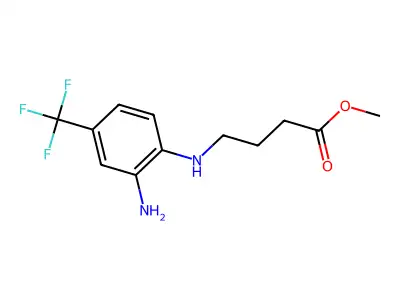 Methyl 4-[2-amino-4-(trifluoromethyl)anilino]butanoate structure