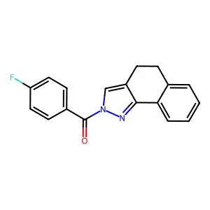 4,5-dihydro-2H-benzo[g]indazol-2-yl(4-fluorophenyl)methanone structure