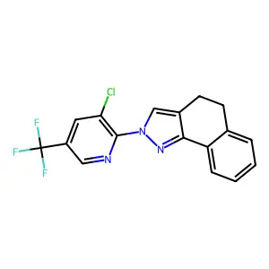 2-(3-Chloro-5-(trifluoromethyl)-2-pyridinyl)-4,5-dihydro-2H-benzo[g]indazole structure