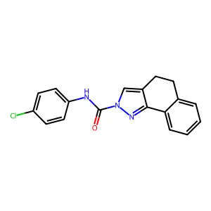 N-(4-chlorophenyl)-4,5-dihydro-2H-benzo[g]indazole-2-carboxamide structure