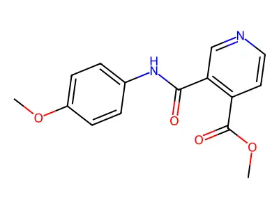 Methyl 3-[(4-methoxyphenyl)carbamoyl]pyridine-4-carboxylate structure