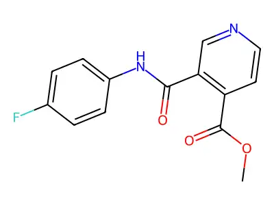 Methyl 3-[(4-fluorophenyl)carbamoyl]pyridine-4-carboxylate structure
