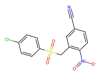3-{[(4-Chlorophenyl)sulfonyl]methyl}-4-nitrobenzenecarbonitrile structure