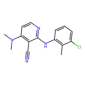 2-(3-Chloro-2-methylanilino)-4-(dimethylamino)nicotinonitrile structure