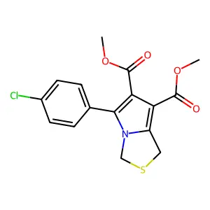 dimethyl 5-(4-chlorophenyl)-1H-pyrrolo[1,2-c][1,3]thiazole-6,7-dicarboxylate structure