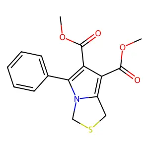 dimethyl 5-phenyl-1H-pyrrolo[1,2-c][1,3]thiazole-6,7-dicarboxylate structure