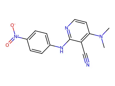 4-(Dimethylamino)-2-(4-nitroanilino)nicotinonitrile structure