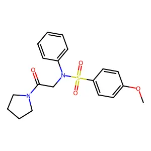 4-methoxy-N-[2-oxo-2-(1-pyrrolidinyl)ethyl]-N-phenylbenzenesulfonamide structure