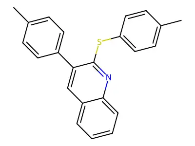 3-(4-Methylphenyl)-2-[(4-methylphenyl)sulfanyl]quinoline structure