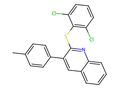 2-[(2,6-Dichlorophenyl)sulfanyl]-3-(4-methylphenyl)quinoline structure