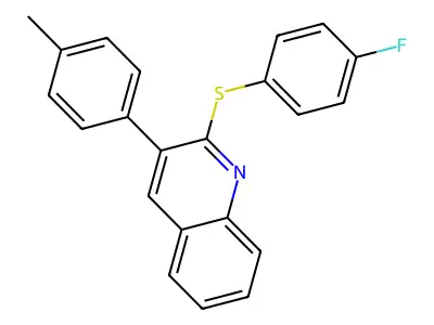 2-[(4-Fluorophenyl)sulfanyl]-3-(4-methylphenyl)quinoline structure