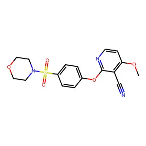 4-Methoxy-2-[4-(morpholinosulfonyl)phenoxy]nicotinonitrile structure