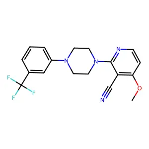 4-Methoxy-2-{4-[3-(trifluoromethyl)phenyl]piperazino}nicotinonitrile structure