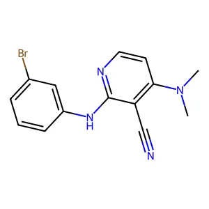 2-(3-Bromoanilino)-4-(dimethylamino)nicotinonitrile structure