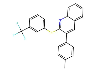 3-(4-Methylphenyl)-2-{[3-(trifluoromethyl)phenyl]sulfanyl}quinoline structure