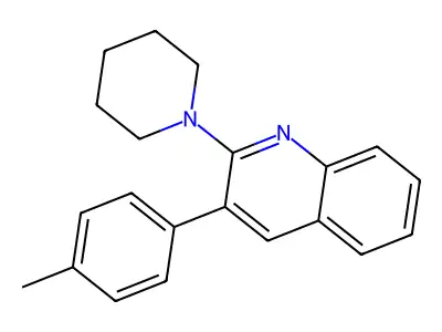 3-(4-Methylphenyl)-2-(piperidin-1-yl)quinoline structure