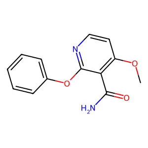 4-Methoxy-2-phenoxypyridine-3-carboxamide structure