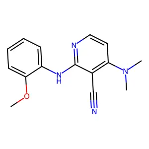 4-(Dimethylamino)-2-(2-methoxyanilino)nicotinonitrile structure