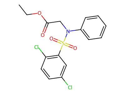 Ethyl 2-{[(2,5-dichlorophenyl)sulfonyl]anilino}acetate structure