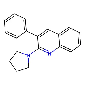 3-Phenyl-2-(1-pyrrolidinyl)quinoline structure
