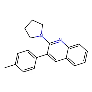 3-(4-Methylphenyl)-2-(pyrrolidin-1-yl)quinoline structure