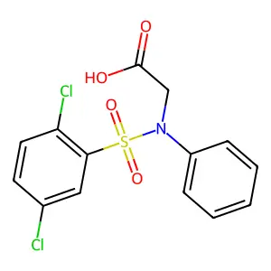 2-{[(2,5-Dichlorophenyl)sulfonyl]anilino}acetic acid structure