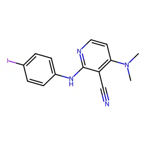 4-(Dimethylamino)-2-(4-iodoanilino)nicotinonitrile structure