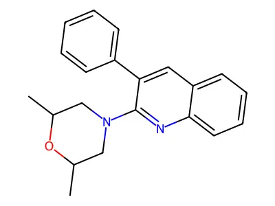 2-(2,6-Dimethylmorpholino)-3-phenylquinoline structure