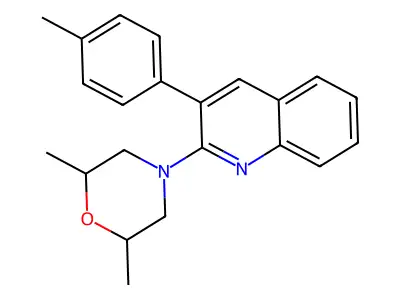 2-(2,6-Dimethylmorpholino)-3-(4-methylphenyl)quinoline structure