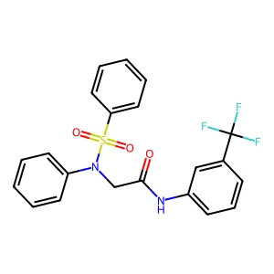 2-[(phenylsulfonyl)anilino]-N-[3-(trifluoromethyl)phenyl]acetamide structure