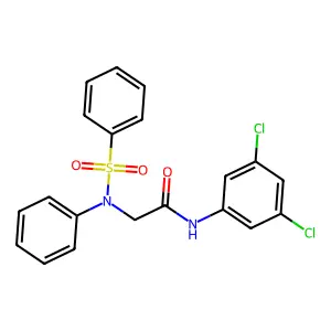 N-(3,5-dichlorophenyl)-2-[(phenylsulfonyl)anilino]acetamide structure
