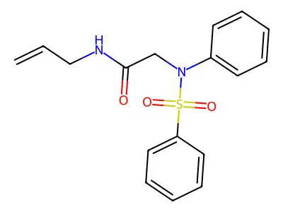 N-allyl-2-[(phenylsulfonyl)anilino]acetamide structure