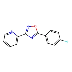 2-[5-(4-Fluorophenyl)-1,2,4-oxadiazol-3-yl]pyridine structure